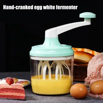 

1200ml Manual Plastic Cream Whisk Egg Beater Hand Crank Cream Stiring Foam Fast Mixer Blender Household Kitchen Baking Tool