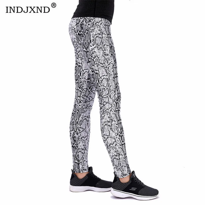 

INDJXND Women Legging High Waist Snake Pattern Leggings Snake Printed Leggings Plus Size Pants Workout Legging Fashion Female