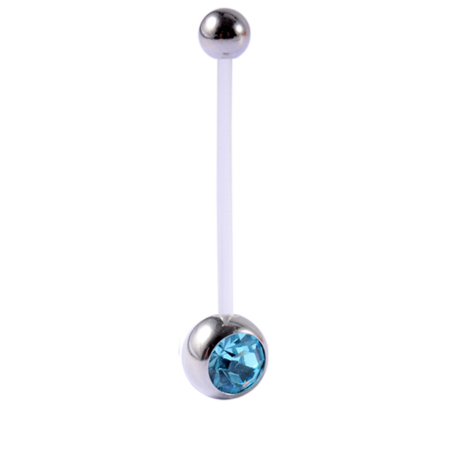 Flexiable Anti Allergy Belly Button Rings  Can Ajustable 25mm Bioplast Navel Piercing For Pregnancy Retainer Body Jewelry