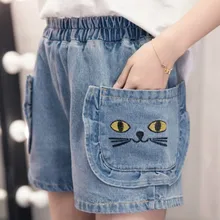 Лето размера плюс эластичный пояс свободные короткие джинсы джинсовые шорты для женщин s m L XL 2XL 3XL 4XL 5XL