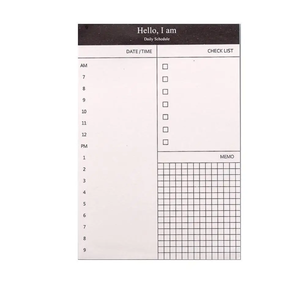 Небольшой бумажный блокнот для заметок ежедневник офисный стол проверяемый список блокнот для записи школьных канцелярских принадлежностей - Цвет: D
