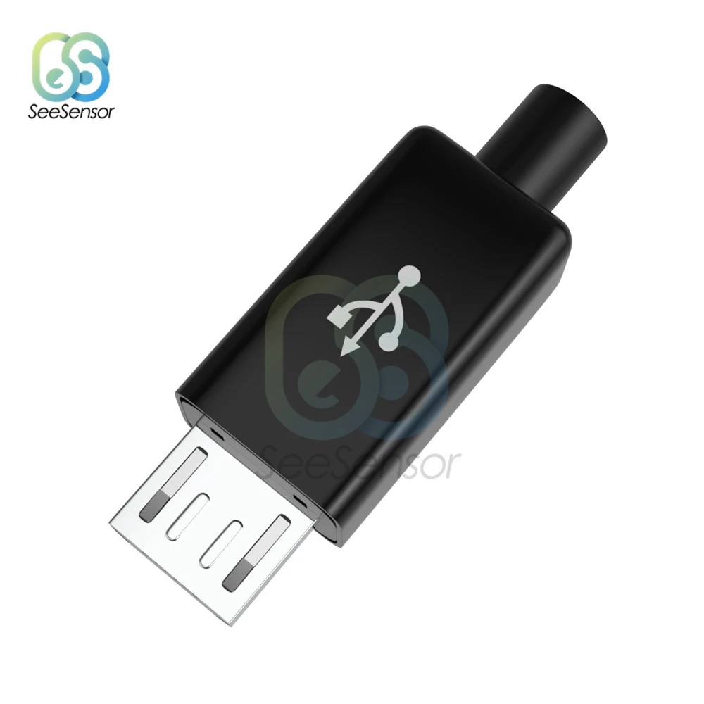 10 шт./лот штекер Micro USB черный сварочный кабель для передачи данных OTG линейный
