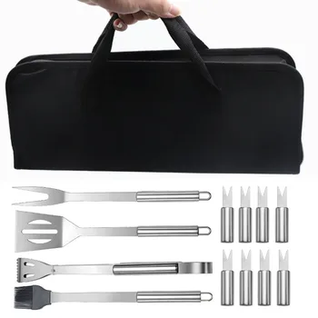 

20pcs Professional Portable Stainless Steel Multifunction With Bag Wedding Party Birthday Cooking Gift BBQ Accessories Set Home