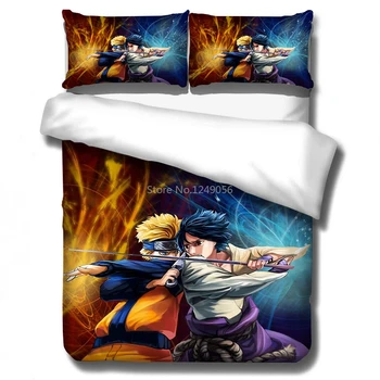 

Popular NARUTO 3d Bedding Set Boys/Girls/Adults Classic Duvet Cover Set with Pillowcase Twin Full Queen King Bedroom Decoration