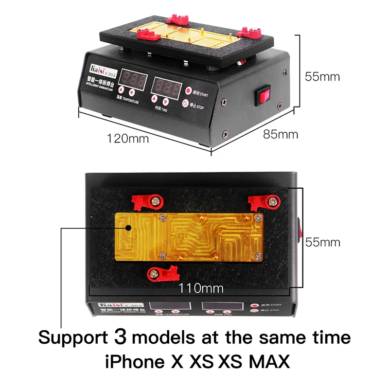 Kaisi K-303 материнская плата стратифицированная температура нагревательный стол градусов Быстрое разделение разборка платформа для iPhone X XS MAX