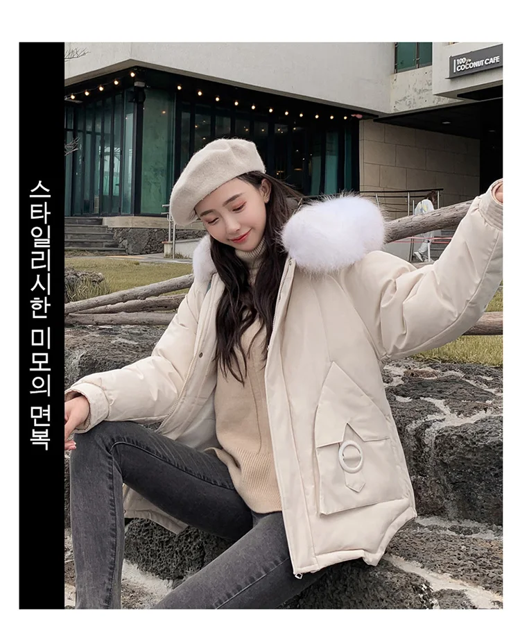 Photo Shoot Autumn And Winter New Style Loose And Plus-sized Short down Jacket Women's Slimming Short-height Thick Coat Cot