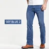 Mens Boot Cut Jeans Slightly Flared Slim Fit Blue Black Trousers Designer Classic Male Stretch Denim Pants 3