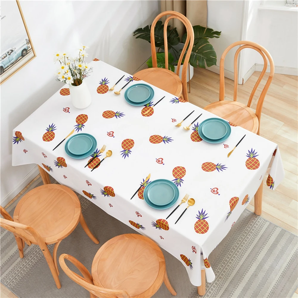 

Silicone Rectangular Tablecloths for Table Cloth Modern Cartoon Waterproof Oilcloth Decor Cover Anti-stain PVC Tablecloth