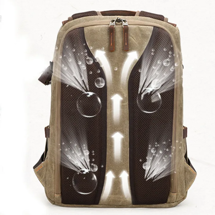 Открытый водонепроницаемый рюкзак для камеры DSLR воск краситель холст видео Цифровой Фото Сумка GV99