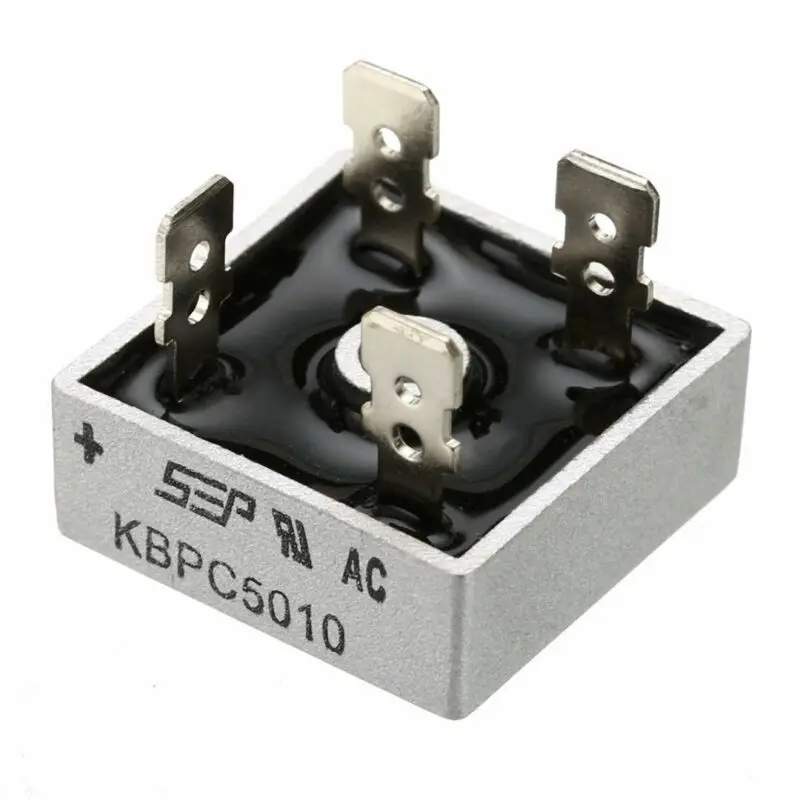 

1pc 50A 1000V Metal Case Single Phases Diode Bridge Rectifier KBPC5010 1000 Volt