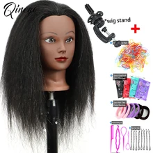 

100% Human Hair Professional Mannequin Head Hairdresser Cosmetology ManikinTraining Head For Styling Braiding Curl Cut Practice