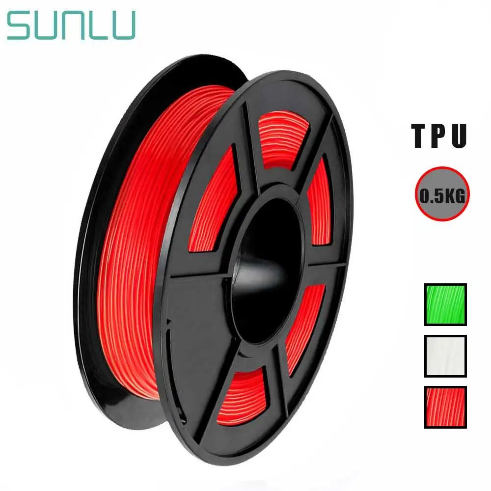 

TPU Fexible 3D Filament For 3D Printer 1.75mm/3.0mm Printing Filament 100% No Bubble Material For Children's Shoes 0.5kg/roll