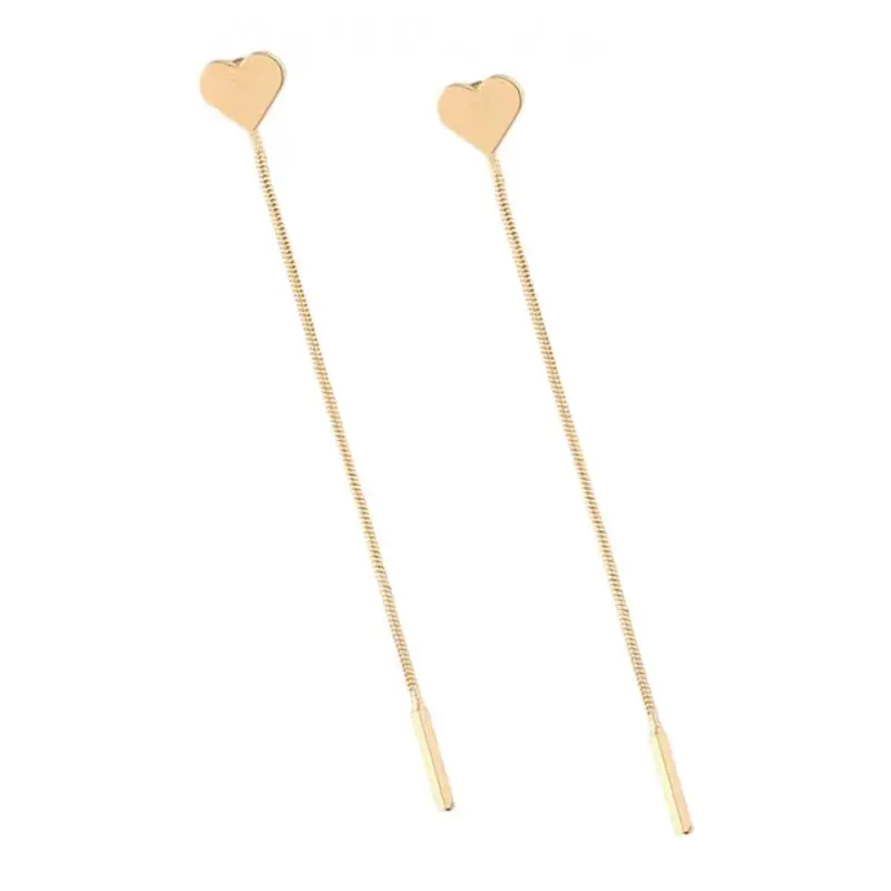 1 Pair Dangle Earring Sweet Ear Long Chain Tassel Threader Earring Summer Jewelry Women Threader Drop Earrings