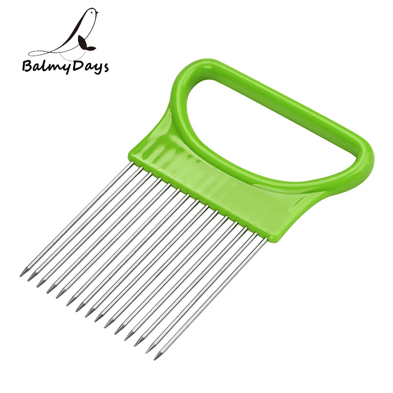 

Onion Cutter Tomato Vegetable Slicer Cutting Aid Stainless Steel Onion Holder for Slicing Lemon Potato Cutter Kitchen Gadgets