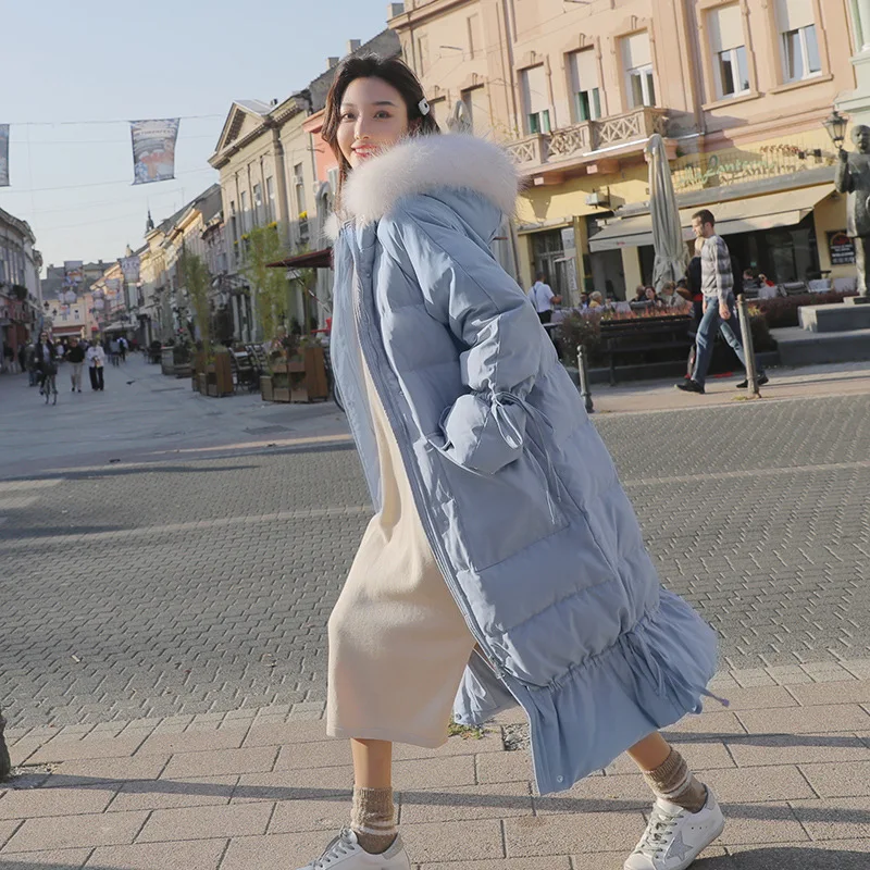 

CHIC Cotton Coat Women's 2019 New Style Korean-style Winter Cotton-padded Jacket INS down Coat Mid-length down Feather Cotton Ov