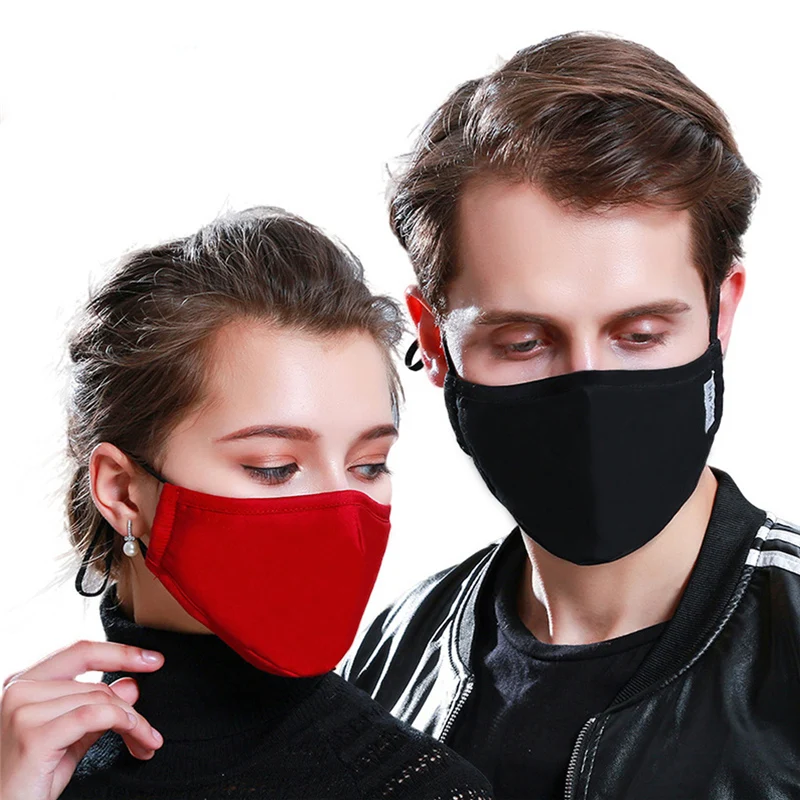 

PM2.5 FFP2 Cotton Mask Reusable Fliter Respirator Dust Mask Protective Health Black Respirator Gas Mask Washable Windproof