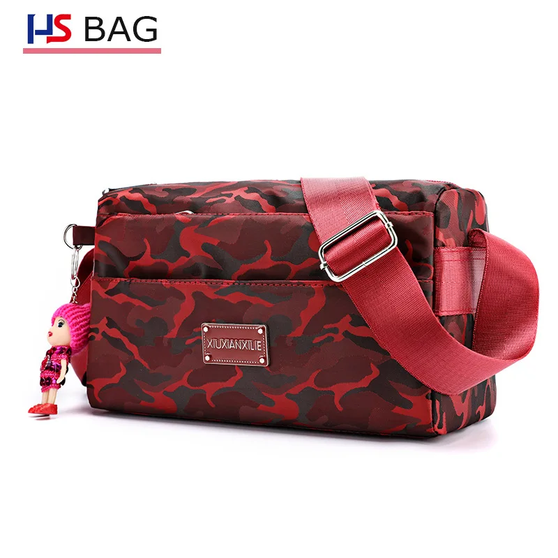 

WOMEN'S Shoulder Bag New Style Korean-style Waterproof Oxford Shoulder Bag Solid Color Dark Stripes Multilayer Shoulder Casual C