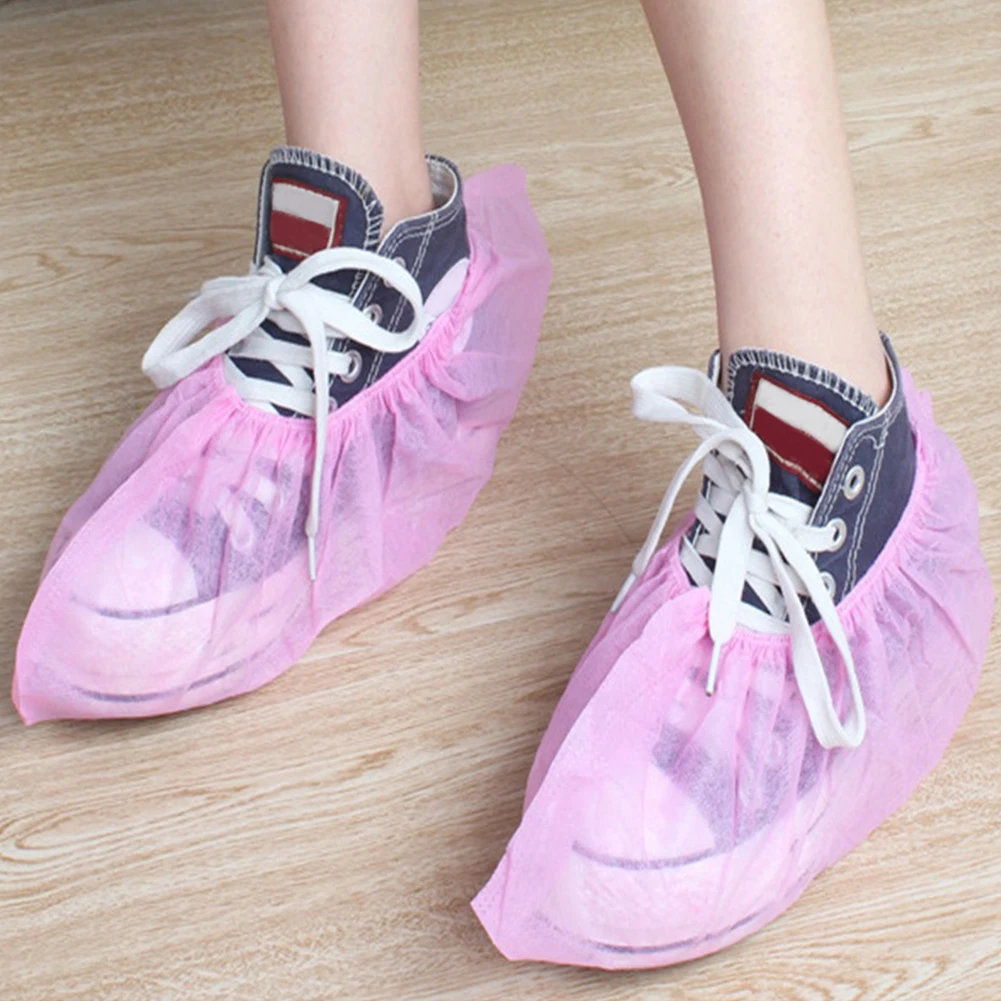 

100pcs Overshoes Anti-Static Easy Use Disposable Elastic Thickened Carpet Protector Home Anti Dust Non Slip Shoe Cover Cleaning