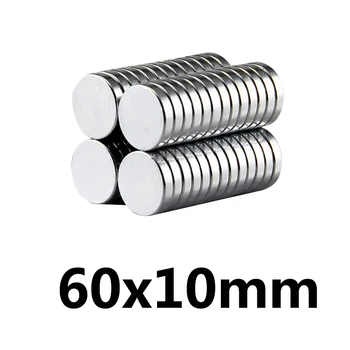 

1/2/3pcs 60*10 Neodymium Magnets Round Flat Disc Strongest Most Powerful Rare Earth Magnet Cool for Fridge Therapy and Crafts 60
