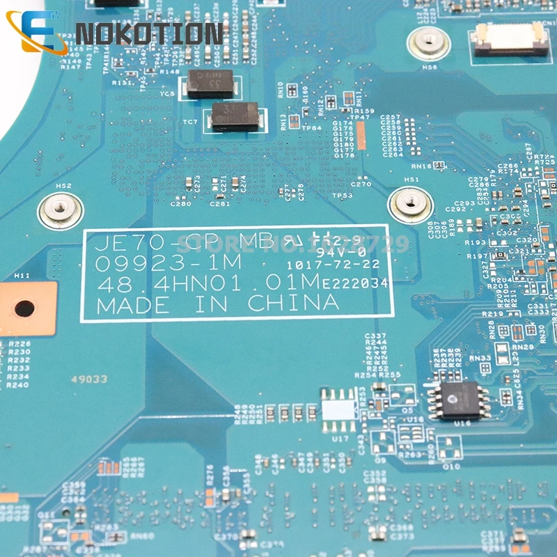 NOKOTION JE70-CP MB 09923-1M 48.4HN01.01M для acer aspire 7741 7741G PC материнская плата MBPT401001 MBN9Q01001 HM55 DDR3 Бесплатный процессор