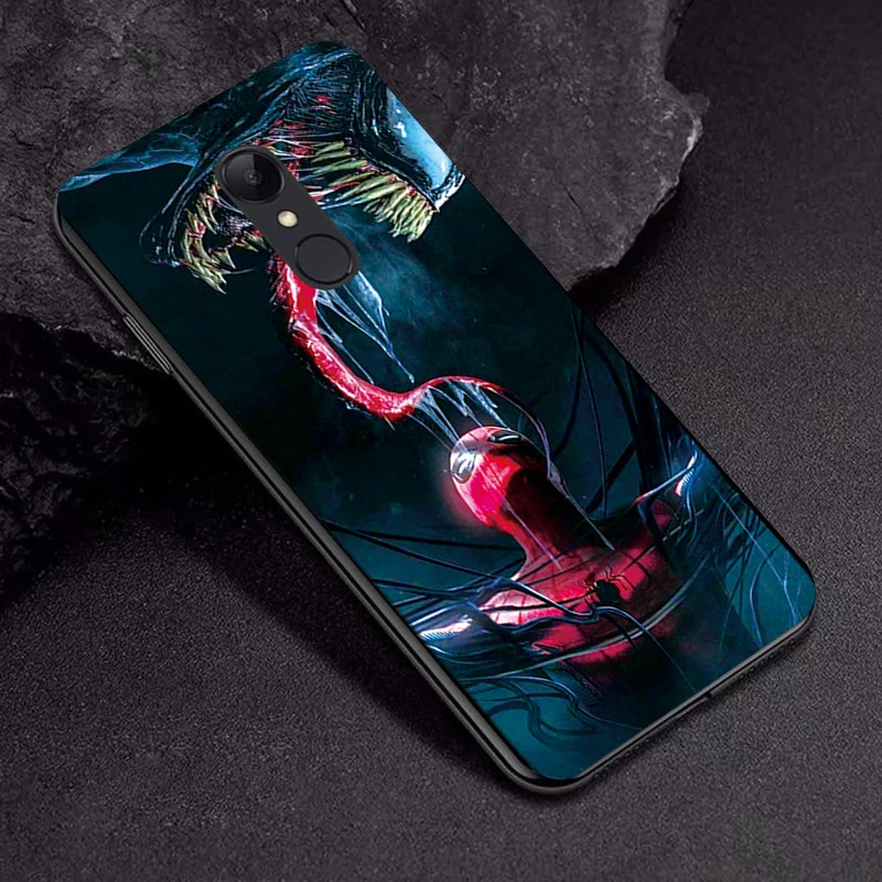 TPUBLK647 Чехол Venom Avengers для Xiaomi Redmi 4X Note 4 4X чехол для Redmi Note 6 Чехол Note 7 5 8 Pro черный ТПУ чехол для телефона Redmi Note 8T - Цвет: TPUBLK647
