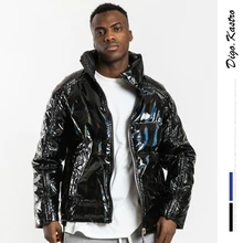 Тренд Звездный пуховик мужской/женский лазерный Блестящий светоотражающий пуховик уличная Толстая парная пуховая куртка