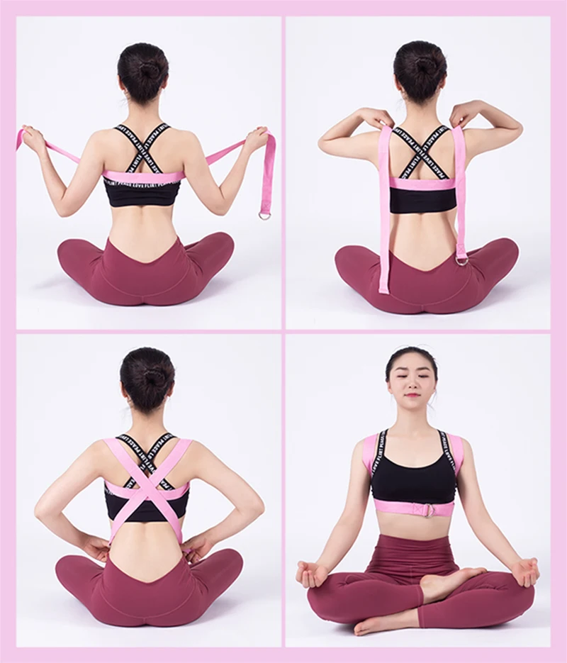 Yoga Stretch Belts Multi-Colors D-Ring Strap Washable Gym Home Yoga Exercise Accessories Training Rope Resistance Bands