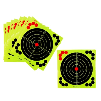 

10 Pieces Shooting Targets Reactive Splatter Paper Target Range Paster
