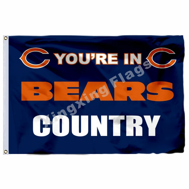 J1 Chicago Bears вы находитесь в медведя для малышей носки с флагами стран 3ft x 5ft полиэстер Chicago bears баннер летающие Размеры № 4 90X150 см Custo - Цвет: J1