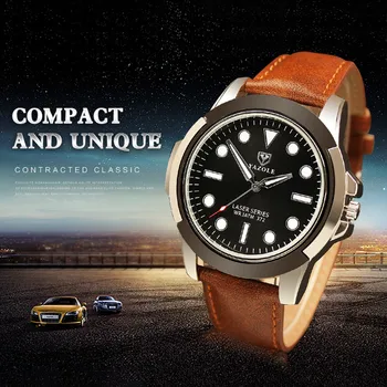 

Men Watches Hot Classic Fashion Business Big Dial European And American Quartz Men's Belt Watch relogio masculino часы мужские