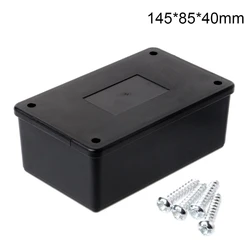 Durable Waterproof Electronic Enclosure - Compact Black Plastic Instrument Case, IP65 Rated Junction Box (For E)
