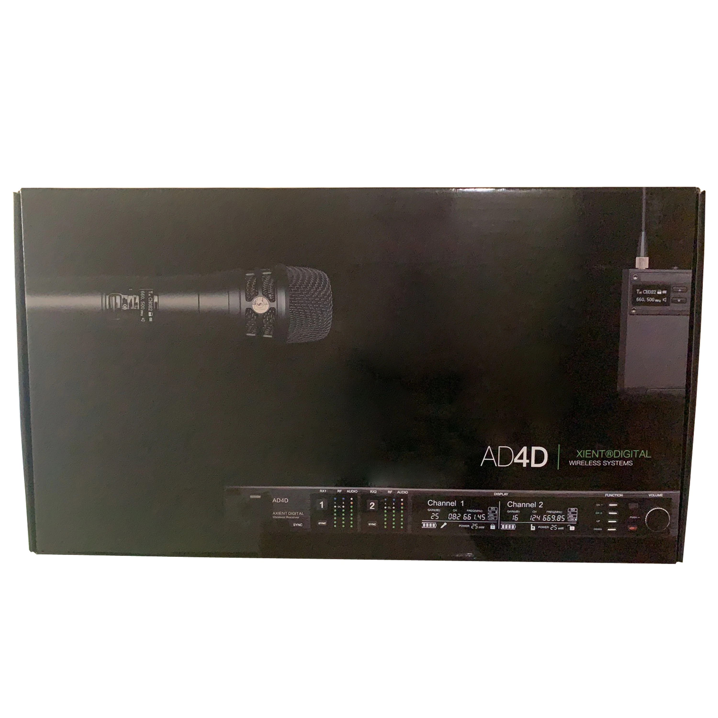 Digital sem Fio Digital de Canal Moderozic Microfone Receptor Duplo Profissional 645-695mhz Ad4d - Image 6