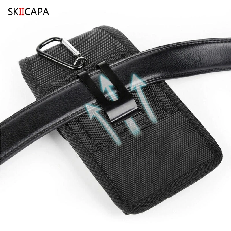 Oxford Cloth Holster Phone Pouch with Belt Clip