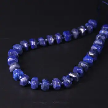 

30-32pcs/strand Faceted Lapis Lazuli Rondelle Spacer Loose Beads,Natural Gems Stone Cut Nugget Pendants Bracelets Jewelry Making
