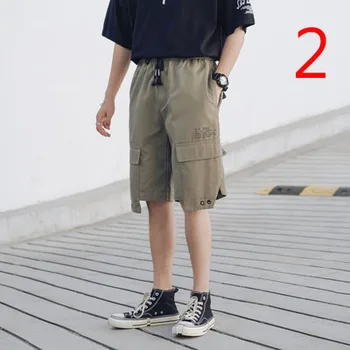 

2019 summer new thin Harajuku style men's shorts 7 seven pants Korean trend
