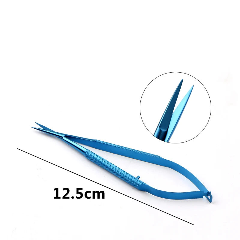 Titanium 12.5cm-18cm Dental Ophthalmic Micro Cornea Scissors Surgery Instrument