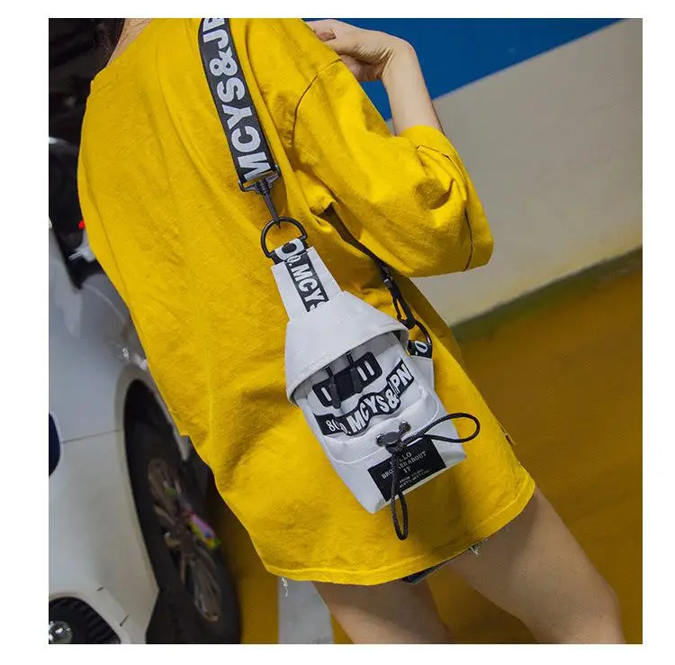 Canvas Letter strap Antitheft Messenger Crossbody Bags Unisex Sling Bags 2019 Purses custom chest rig bag chest bag