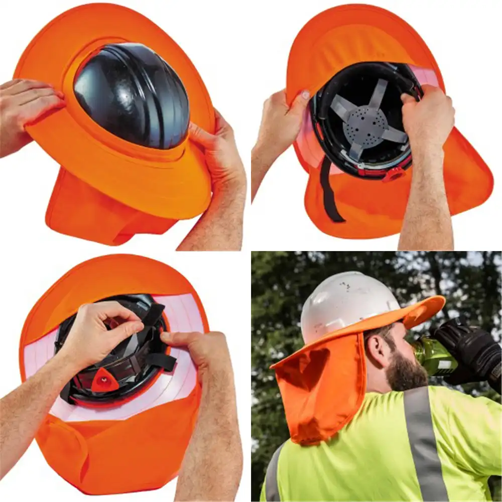 hard hat brim with shade