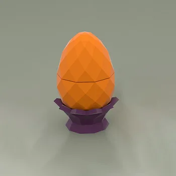 

Egg-shaped Box 3D Paper Model Geometry Handmade DIY Paper-cut Creative Three-dimensional Model Educational Toys for Children