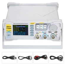 Kkmoon 60 mhz função gerador de sinal dds duplo-canal gerador de função fonte de sinal de pulso 250msa/s medidor de freqüência