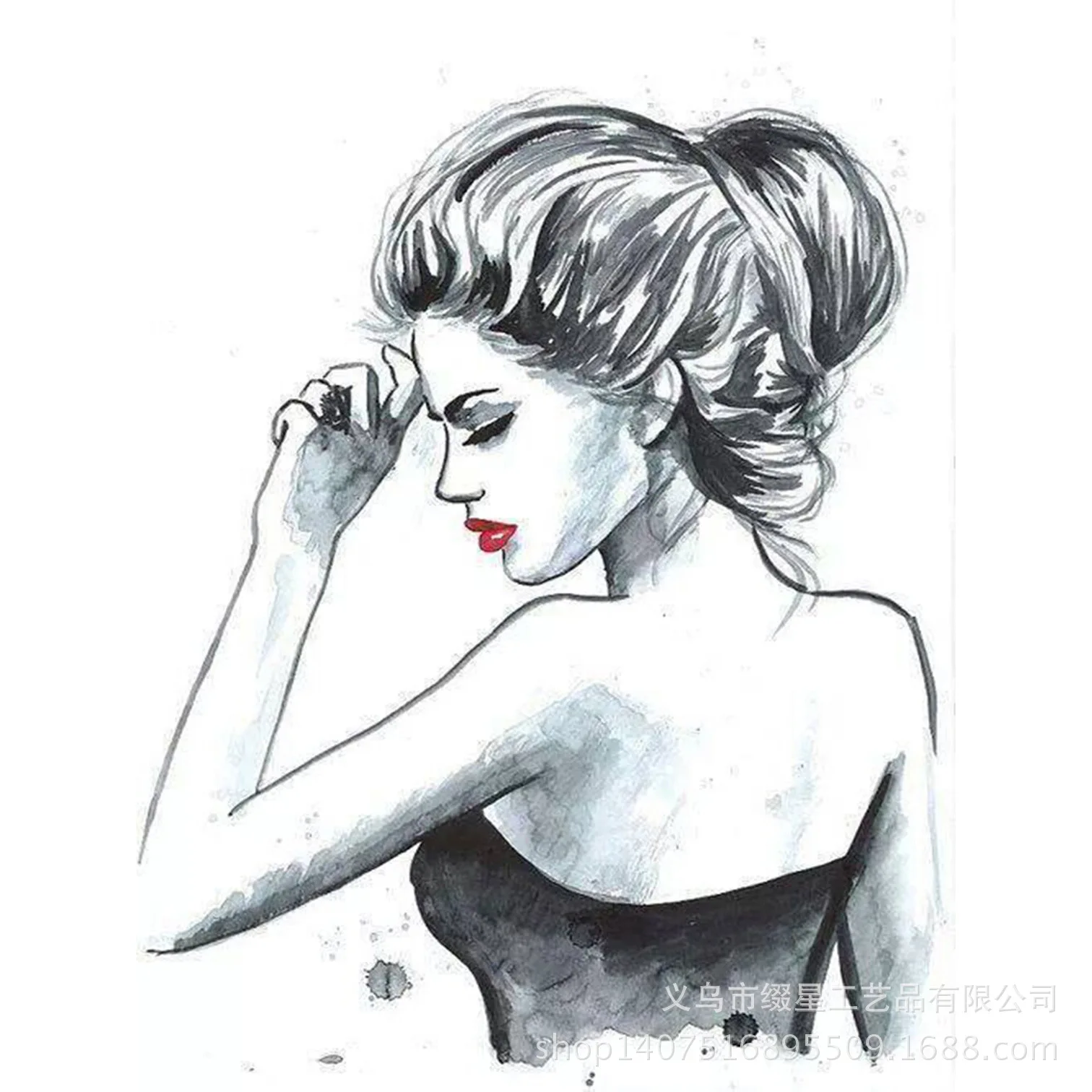 

Sketch GIRL'S Diamond Embroidery DIY Resin Full of Crystals Manufacturers Direct Selling Recruitment Agent Support on Behalf