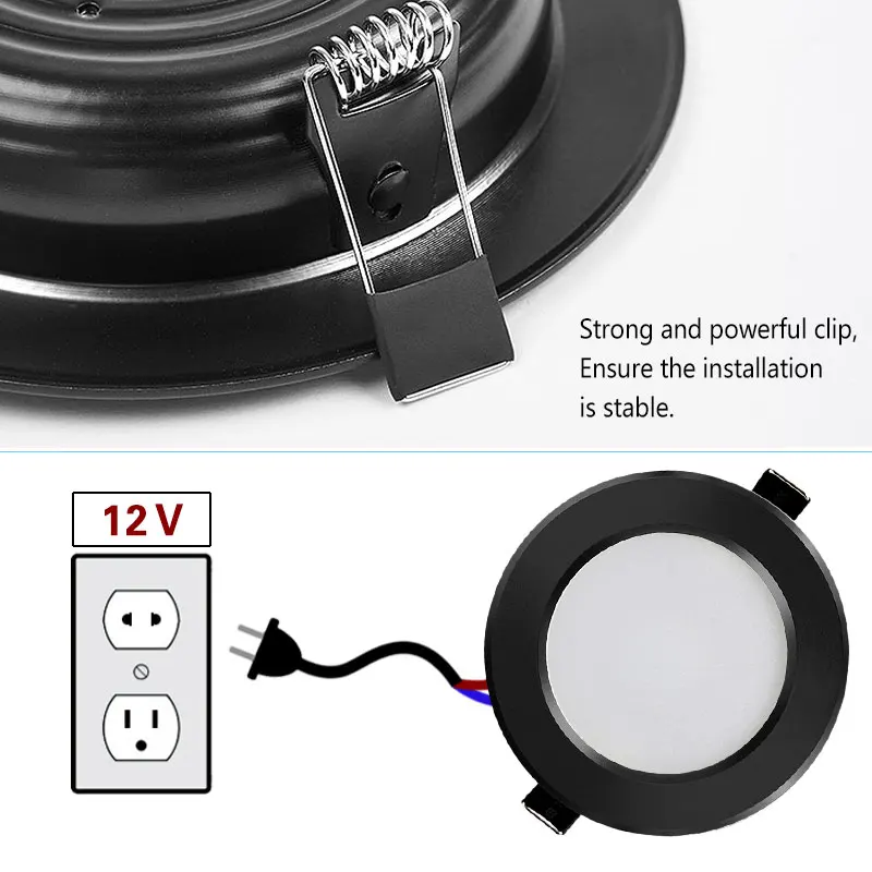 Led Downlight Led Downlight 12V 5W 7W 9W 12W 15W Waterproof IP65 Led Spot Safety Voltage Downlights Ceiling Round Down light Panel Light led downlight recessed ceiling spotlight ceiling lamps
