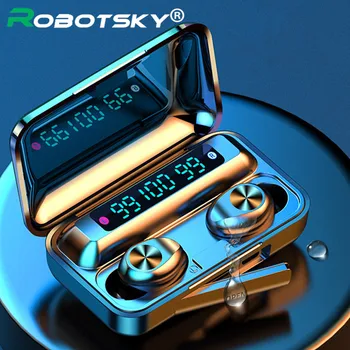 

True Wireless Bluetooth 5.0 Earphone F9 TWS High Fidelity Stereo Sound Headset Sport Running Haedphones With Charging Box