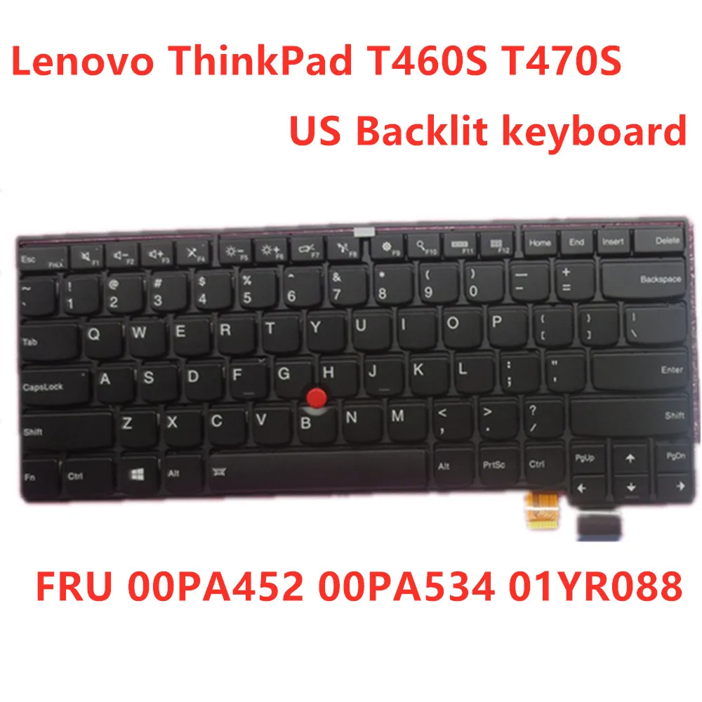 Новая Оригинальная английская клавиатура с подсветкой для Lenovo ThinkPad T460S T470S FRU 00PA452