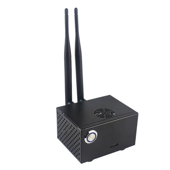 

Metal Case for Jetson Nano Black Box Enclosure Shell Power/Reset Switch Button Optional Cooling Fan Support Antenna Developer Ki