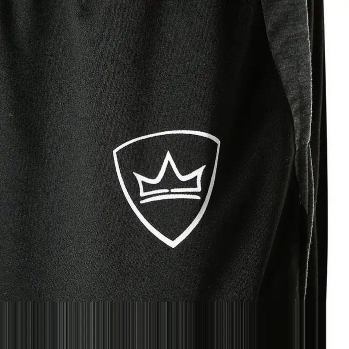 Men Fitness Sporting Pants Running Gym Medium Waist Training Crown Elastic Waist Sign Casual, None Pants Solid