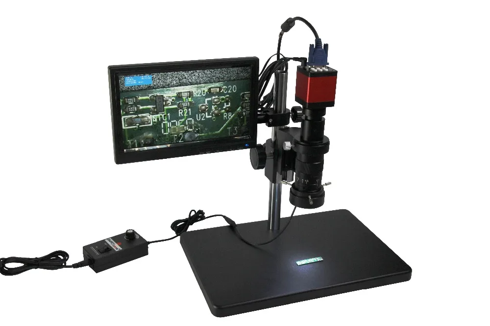 Luckyzoom HD 10," ЖК-экран микроскоп VGA HDMI микроскоп монитор для стерео бинокулярный тринокулярный микроскоп 2 размера держатель