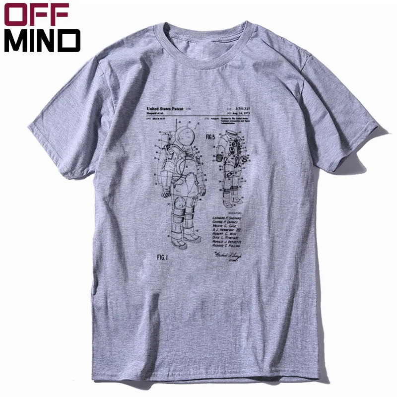 

OFF MIND 100% cotton loose o-neck space print men T shirt casual summer men tshirt o-neck knitted t-shirt male men tee shirts