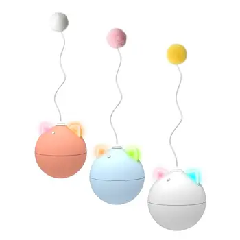 

Automatic Cat Toy Ball Rolling Colorful Led Ear Cat Toys Interactive Electric Cat Stick Toy Pet Gatos Productos Para Mascotas
