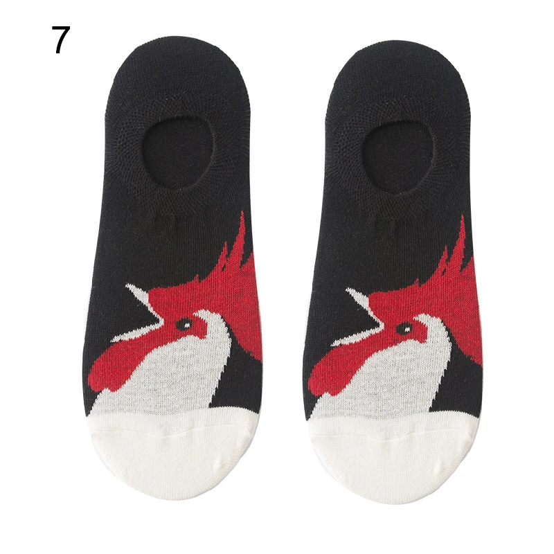Женские летние носки Kawayi с рисунком животных, с закрытым носком, симпатичные Тапочки, носки с низким вырезом для мальчиков, женские носки-лодочки, носки без шоу - Цвет: 7